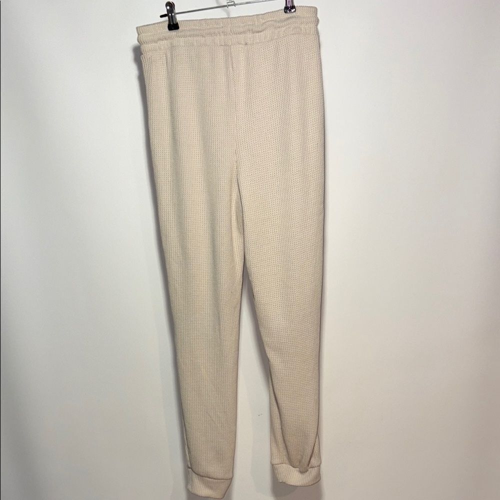 Women's Cream Track Pants - Picture 6 of 9
